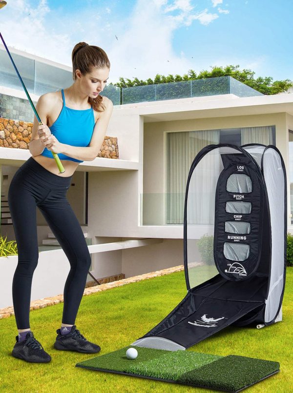 Portable Golf Chipping Hitting Trainer Practice Net